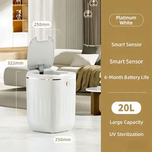 20/22L 2026 Nuevo Diseño Sensor Inteligente Hogar Inteligente ABS Cubo de Basura Automático para Baño y Cocina con Tapa Gran Capacidad de Almacenamiento Venta al por Mayor - Product Image 2