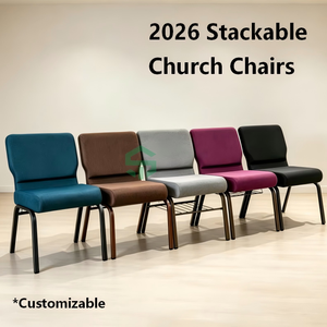 Sedie da Chiesa Impilabili in Ferro 2026 - Sedute Imbottite Personalizzabili all'Ingrosso, Design Moderno per Sacerdoti e Congregazioni, Direttamente dalla Fabbrica - Product Image 1