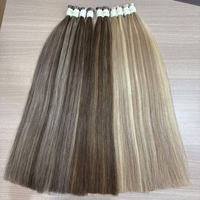 Extensions de cheveux humains de couleur magnifique, en vrac, les plus vendues, brésiliennes, 100 % cheveux humains lisses pour extensions capillaires