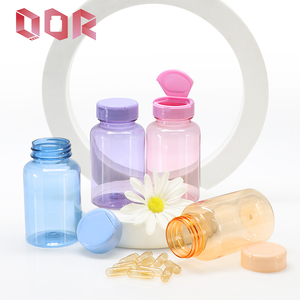 ขวดพลาสติกสำหรับยา QOR ทรงกระบอก ฝาเกลียว สีม่วง น้ำเงิน เขียว สำหรับเก็บยาเม็ด - Product Image 5