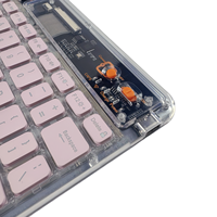 Claviers sans fil ultra-minces en plastique RGB USB intelligents neufs en gros, interrupteurs personnalisés, claviers à fonctionnement optique pour le bureau
