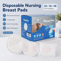 Mummyfriend Coussinets d'allaitement jetables super doux, absorbants, respirants et anti-fuites en SAP, à trois dimensions