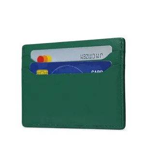 Carteira de couro PU para cartão de uso masculino, carteira slim RFID com bloqueio de RFID, porta-cartões em couro minimalista, novo design, novidade em oferta, novidade em 2024