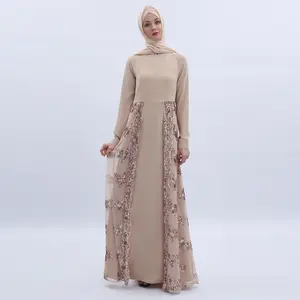 new Design Islamic Clothing For Women Abaya in Dubai malaysian Arab long sleeve muslim dress caftan sequin embroidery
