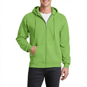 Sudaderas con Capucha de Forro Polar para Hombre, Personalizadas para Invierno, con Cierre de Cremallera, Ecológicas, de Poliéster/Algodón, para Deportes y Jogging, Servicio OEM - Product Image 1