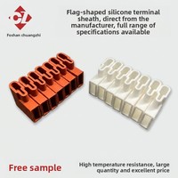 Manchon isolant en silicone blanc de type drapeau CZF250B, 63 bornes, en forme de L, pour faisceau de câbles haute température, protection isolante Chinadirect