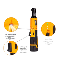 Moteur industriel 12V sans balais Batterie au lithium Clé à cliquet électrique rechargeable Tête à 90 degrés 1/2 Drive 1000N Max Torque