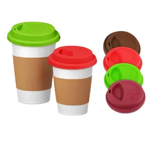 Custom High Quality Food Grade Silicone Cup Cover Dust-Proof Juice Tea Coffee Soft Drink Cup Lid Silicone Coffee Cup Lid