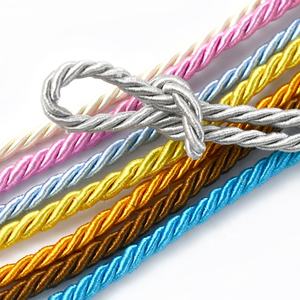 ディーピール CD006 3mm ポリエステル編み込み3本撚りロープコード糸 DIY枕バッグレース装飾アクセサリー - Product Image 4