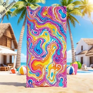 Cream Gold Marble Vein <b>Microfiber</b> <b>Beach</b> <b>Towel</b> <b>Beach</b> Blanket <b>Towel</b> Super Absorbent Soft Non-Fading Compact Oversized Custom Siz 2 - Product Image 4