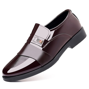 Zapatos de Vestir de Cuero para Hombre, Estilo Ejecutivo, Sin Cordones, Color Marrón y Negro, para Oficina, Negocios, Formales, Cómodos y Versátiles - Product Image 1