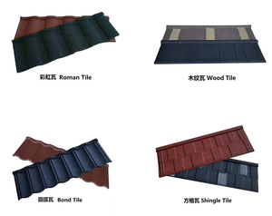 Tejas ligeras decorativas de arcilla flexibles tejas de metal recubiertas de piedra de <span class=keywords><strong>color</strong></span> - Product Image 3