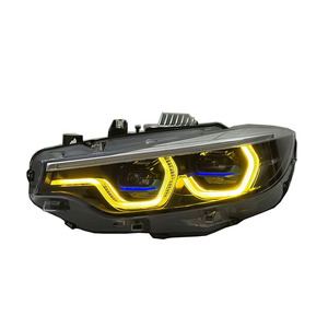 Fari SJC Auto Part per <span class=keywords><strong>BMW</strong></span> <span class=keywords><strong>Serie</strong></span> <span class=keywords><strong>4</strong></span> F32 F36 F80, Luci LED per Auto 2013-2019, Aggiornamento allo Stile con Finiture <span class=keywords><strong>Blu</strong></span>, Lampada Frontale Tricolore - Product Image 6