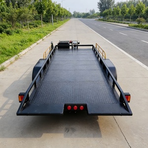 <span class=keywords><strong>Remorque</strong></span> à plateau plat à double essieu robuste avec treuil électrique pour le transport de véhicules, d'ATV et d'équipements - Product Image 3