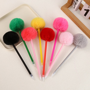 Penna a Sfera Creativa in Lana Peluche con Design a Cuore per Ragazze, Cancellabile, Novità per Studenti, Cancelleria all'Ingrosso - Product Image 4