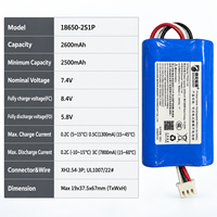 Batterie lithium-ion rechargeable 7,4 V 2600 mAh 18650 2S1P avec connecteur XH2.54-3P pour produits maternels et infantiles, tire-lait