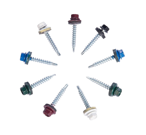 Vis autoperceuse à tête hexagonale en acier zingué, fabrication directe usine, C1022, longueur 12 mm, système de mesure en pouces - Product Image 3