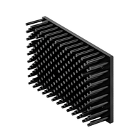 Hitam Anodized 120mm aluminium Pin Fin Heat Sink pasif pendingin untuk LED Driver & modul daya industri
