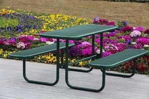 Arlau Bancs de <span class=keywords><strong>table</strong></span> de pique-nique d'extérieur en métal trempé thermoplastique - Product Image 2