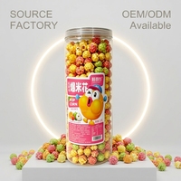 286g Large Jar Instant Ready-to-Eat Sweet Fruit Flavor Popcorn | Zero Trans Fat Crispy Texture | Customizable | Adults Festivals