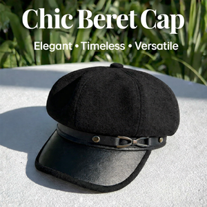 Fayein-casquette en cuir de laine pour femmes, casquette octogonale, Vintage, décontractée, à la mode, pour dames, nouvelle collection hiver - Product Image 1