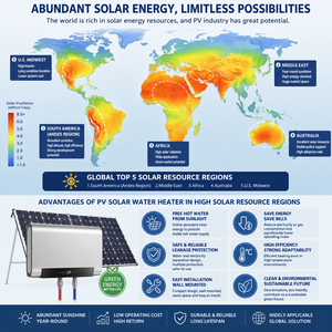 Chauffe-eau photovoltaïque pour toute la maison, utilisant la technologie de remplacement des chauffe-eau solaires à tubes sous vide traditionnels - Product Image 5