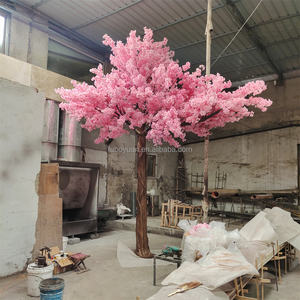 <span class=keywords><strong>E</strong></span>-Custom Cour Grand Arbre Décor Artificiel Soie Artificielle Fleur de Cerisier Arbre pour Parc Jardin Décor - Product Image 3