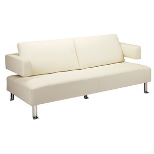 Sofá de 2 Plazas de Cuero Blanco de Lujo Moderno al por Mayor, Asiento Profundo de Alta Densidad, Muebles para Sala de Estar y Hogar - Product Image 5