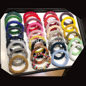 Vente en gros de perles en pierre de style coréen BELLEWORLD élastiques pour <span class=keywords><strong>cheveux</strong></span> élastiques à paillettes colorées strass accessoires pour <span class=keywords><strong>cheveux</strong></span> - Product Image 2