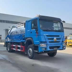 Camion-citerne à vide pour eaux usées HOWO, volume de la cuve 12 m³, capacité de charge 11-20 tonnes, moteur diesel 150-250 CV, norme d'émission Euro 3, transmission manuelle - Product Image 2