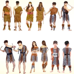 BAIGE nouveautés Halloween imprimé léopard vêtements indiens africains Parent-enfant Cosplay Costume drôle pour la famille - Product Image 1