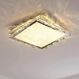 Lámpara de araña de techo cuadrada LED, cristal inoxidable de lujo para sala de estar, dormitorio, hogar inteligente, oficina, nuevo estilo, Base de hierro IP44 - Product Image 1