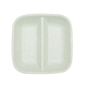 Plato para condimentos de paja de trigo con doble compartimento, cuadrado, colorido, para salsa de soja, vinagre, encurtidos, uso en fiestas. - Product Image 5