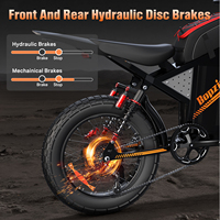 Vélo électrique tout-terrain Bopzin 3000W 60V 35Ah à suspension intégrale avec alarme antivol, moto électrique tout-terrain, VTT électrique