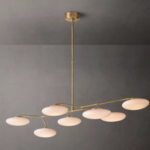 Lámpara de Techo Italiana Minimalista con Pantalla de Vidrio Esférica y Base de Latón para Comedor, Isla de Cocina, Estilo Moderno Americano, Tipo Magic Bean - Product Image 3