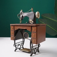 Mini machine à coudre rétro vintage en métal, modèle artisanal, jouet pour enfant, cadeau d'anniversaire rétro, décoration de la maison