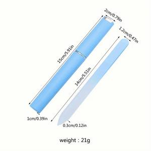 Limas de Uñas de Cristal Portátiles con Descuento, Limas de Uñas de Vidrio Duraderas de Grano 100/180, Limas de Uñas de Vidrio Nano con Estuche - Product Image 5