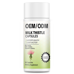 Kapsul Ekstrak Milk Thistle OEM untuk Dewasa, Detoksifikasi Hati, Suplemen Kesehatan Pelangsing, Umur Simpan 36 Bulan - Product Image 1