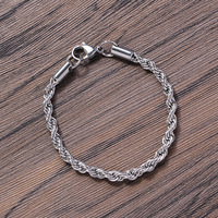 Bracelet chaîne en acier inoxydable RQ 3/5 mm, style hip-hop rock, bijoux tendance, cadeau pour femmes et hommes