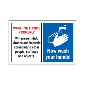 Vendita all'ingrosso segno di lavaggio a mano-Su misura Wash La Mano di Plastica Adesivi Segno