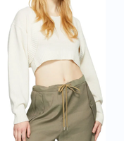 Ensemble pull cardigan en laine/cachemire épais tricoté à manches longues pour femme, style patchwork, col rond, collection hiver