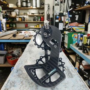 SeeMore roulement en céramique Compatible 105/UT/<span class=keywords><strong>Ultegra</strong></span>/DURA dérailleurs arrière roue de guidage en Fiber de carbone poulie de vélo ensemble de roues - Product Image 1