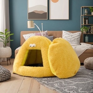 Hete Verkoop Luxe Moderne Huisdier <span class=keywords><strong>Bed</strong></span> Afneembare Schattige Bloemen En Dieren Print Pluche Zacht Comfortabel Warm Hond Kat <span class=keywords><strong>Bed</strong></span> Voor De Winter - Product Image 5