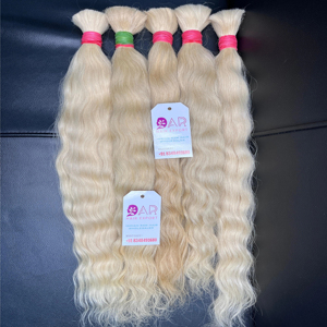 Extensions de cheveux humains blonds de haute qualité 613, cheveux indiens vierges Remy alignés sur les cuticules, 40 pouces, ondulations, closure, tissage de cheveux - Product Image 1