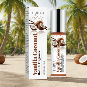 Eau de parfum parfumée à la vanille et à la noix de coco, sans alcool, perles lisses, parfum corporel portable - Product Image 1