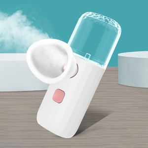Pulvérisateur portable pour les yeux avec fonction de compresse chaude hydratante, pour le bureau, la maison et les voyages, couleur blanc et rose - Product Image 3