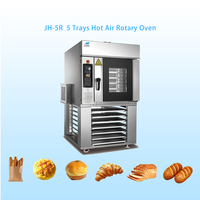 Horno Rotatorio de Convección a Gas JH 5R de 5 Bandejas, Calentamiento Rápido en 12 Minutos para Pizza, Bagel, Donut, Pequeña Fábrica