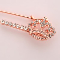 Go Party cristal couronne broches étiquette sangle strass épingle de sécurité Hijab écharpe broches manteau bijoux vêtements accessoires