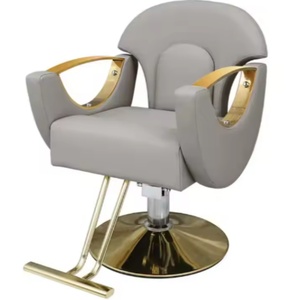 Hot Selling Hair <b>Salon</b> <b>Furniture</b> Reclining Barber Chair Adjustable Golden Barber Chair Beauty <b>Salon</b> Factory - Product Image 5