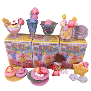 Figuras de comida en miniatura <span class=keywords><strong>Kirby</strong></span> Afternoon Tea Dessert Ice Cream, 8 estilos, adornos de dibujos animados bonitos, muñecos de máquina de garras, misterio de PVC - Product Image 1